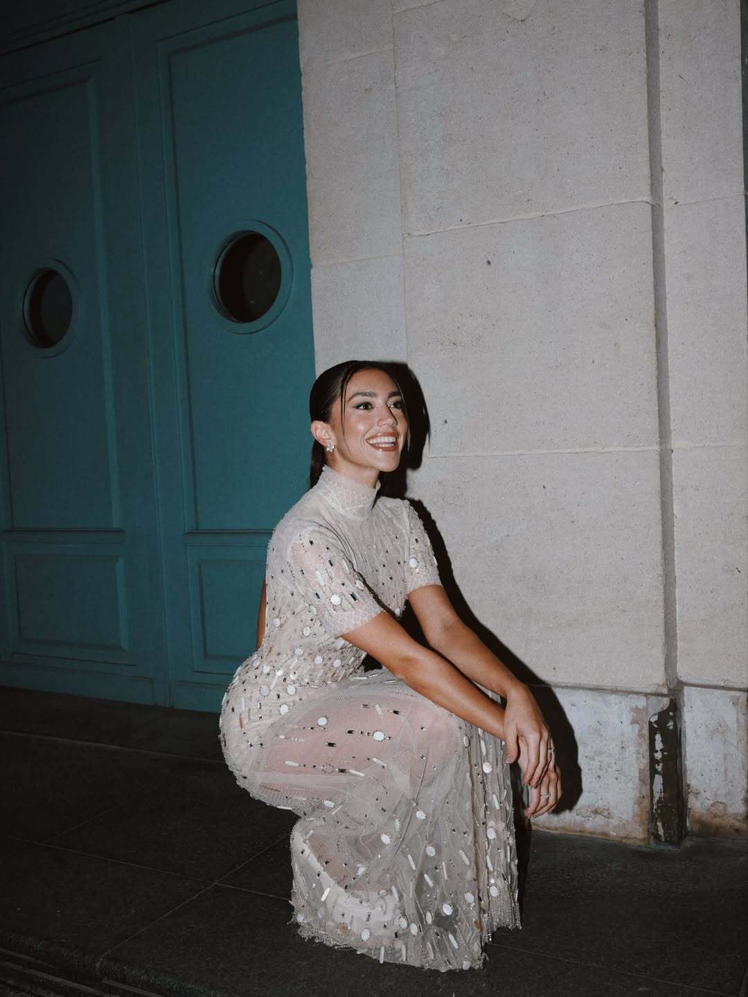 ستيفاني عطالله بفستان شفاف من جورج حبيقة في باريس