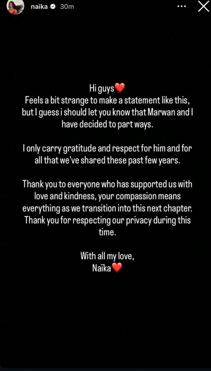 سانت ليفانت ونايكا يعلنان الانفصال بعد عامين من الحب